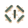 Natural Green Aventurine Connector Charms G-N344-05B-1