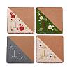 4Pcs Letter Personalized Hand Embroidered Corner Bookmarks JX587T-1