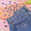 36Pcs 2 Sets 2 Styles Letter A~Z & Number 0~9 Polyester Embroidery Sew On Patches Sets PATC-TA0001-55G-5