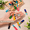 20Pcs 10 Colors Resin & Walnut Wood Big Pendants RESI-TA0001-66-5