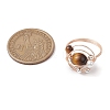 Planet Natural Tiger Eye Finger Rings RJEW-TA00170-5