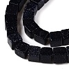 Synthetic Blue Goldstone Beads Strands G-T139-6x6-18B-3