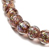 Handmade Dichroic Foil Glass Beads Strands DICH-U001-02F-3