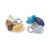 5Pcs Natural & Synthetic Mixed Gemstone Pendants PALLOY-JF05353-01-3