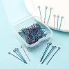 100Pcs 2 Style Ion Plating(IP) 304 Stainless Steel Eye Pins STAS-LS0001-60MC-5