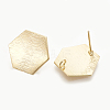 Brass Stud Earrings Findings KK-S345-189-2