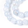 Dyed Natural White Jade Beads Strands X-G-T139-6mm-60-24-3