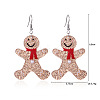 Christmas Alloy Rhinestone Dangle Earrings FS-WGC5D36-13-1