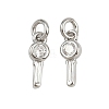 Brass Pave Cubic Zirconia Pendants KK-L241-15P-1