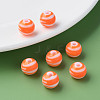 Opaque Striped Acrylic Beads MACR-S373-27A-04-6