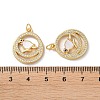 Brass Micro Pave Clear Cubic Zirconia Pendants KK-B083-33B-G-3