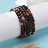 Natural Banded Agate/Striped Agate Bead Stretch Bracelets X-BJEW-K212-A-003-4