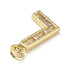 Brass Micro Pave Cubic Zirconia Pendants KK-V014-01G-12-2