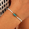 Minimalist Design Flat Round Glass Seed Beads Braided Bead Stretch for Women IQ0836-1