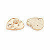 Brass Micro Pave Clear Cubic Zirconia Pendants KK-S364-179-2