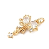 Brass Pave Cubic Zirconia Pendants KK-A286-10G-01-2