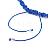 Natural White Moonstone & Lapis Lazuli & South Africa Sodalite & Dyed Quartz Round Beads Braided Bead Bracelets for Women BJEW-JB12917-06-4