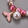 Plastic Imitation Pearl Stretch Bracelets and Necklace Jewelry Sets SJEW-JS01053-03-7