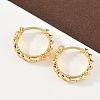 Brass Twist Hoop Earrings EJEW-G446-03G-3