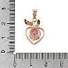 Brass Micro Pave Cubic Zirconia Pendants KK-E795-27KCG-05-3