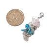 Natural Quartz Crystal & Rose Quartz & Aventurine & Amazonite Chip Beads Pendant Decorations HJEW-JM02124-01-3