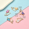 6Pcs 6 Colors Alloy Crystal Rhinestone Connector Charms FIND-YW0004-02-3