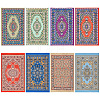 GOMAKERER 8Pcs 8 Styles Cloth Miniature Turkish Carpets AJEW-GO0001-70-1