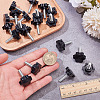 PP Plastic & Brass Plum Blossom Handle Nut DIY-SP0007-11B-3
