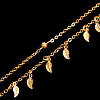 Ethnic Style Alloy Leaf Tassel Double Layered Anklets for Women FS-WG91AE1-01-4