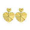 Alloy Heart Stud Dangle Earrings for Women WG8C281-01-5
