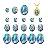 18Pcs 3 Styles Natural Paua Shell Cabochons SSHEL-PH0001-43-6