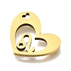 201 Stainless Steel Pendants STAS-A116-01G-05-2