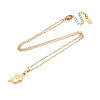 304 Stainless Steel Pendant Necklaces NJEW-T018-43G-3