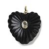 Natural Obsidian Carved Pendants G-C276-01G-14-1