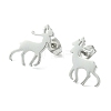 Non-Tarnish Cute Little Animal Theme 304 Stainless Steel Stud Earrings EJEW-B041-03F-P-1