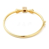 Brass Cube Hinged Bangle with Cubic Zirconia for Women BJEW-K229-04G-3