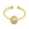 Rack Plating Brass Open Cuff Rings for Women RJEW-F162-02G-G-2