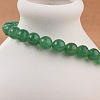 Natural Malaysia Jade(Dyed) Bead Stretch Bracelets BJEW-K212-A-013-2