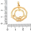 Brass Micro Pave Clear Cubic Zirconia Pendants CU-CBAD515-01G-3