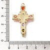 Rack Plating Brass Micro Pave Cubic Zirconia Links X-KK-P287-51G-04-3