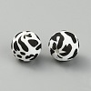 Leopar Print Pattern Silicone Beads LS-SIL-TAC0003-06C-1