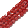 Synthetic Red Jade Beads Strands G-S300-88-8mm-1