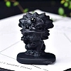 Natural Obsidian  Ornament Home Desktop Decoration Craft PW-WG52939-26-1