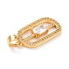 Real 18K Gold Plated Brass Micro Pave Cubic Zirconia Pendants ZIRC-L100-083G-01-4