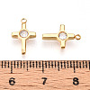 Ion Plating(IP) 304 Stainless Steel Micro Pave Cubic Zirconia Charms STAS-N110-01B-G-3