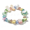 Bohemia Style Shell & Glass Beads Stretch Bracelets for Women LS-BJEW-S178-01A-2