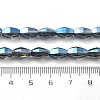 Electroplate Transparent Glass Beads Strands EGLA-M032-03A-PL02-4