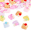 30Pcs Opaque Resin Cabochons CRES-TA0001-46-3
