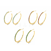 Cubic Zirconia C-shape Stud Earrings EJEW-I266-11G-1