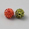 Handmade Polymer Clay Round Beads CLAY-WH0030-01A-2